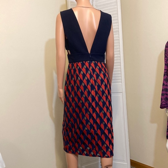 BCBGMaxAzria Rosalina Size 10 Dress Navy Blue Red dress Womens NWT BCBG - Picture 9 of 16